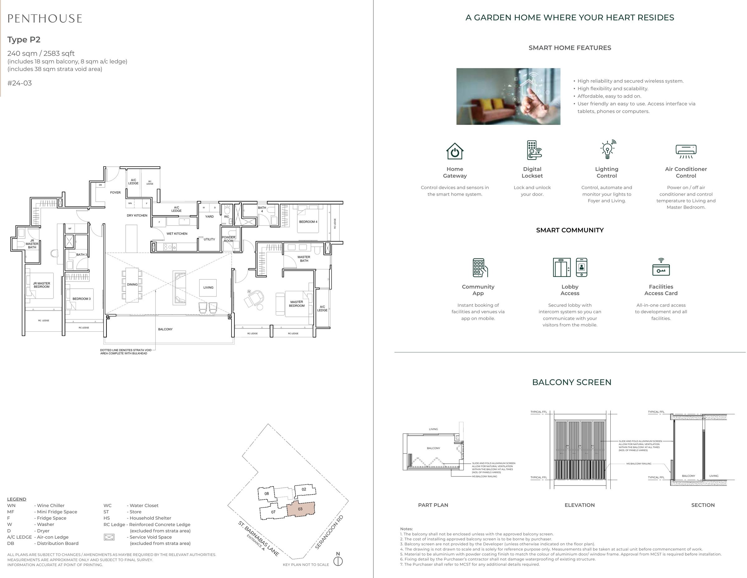 The Arcady at Boon Keng Penthouse Penthouse representative layout floor plan